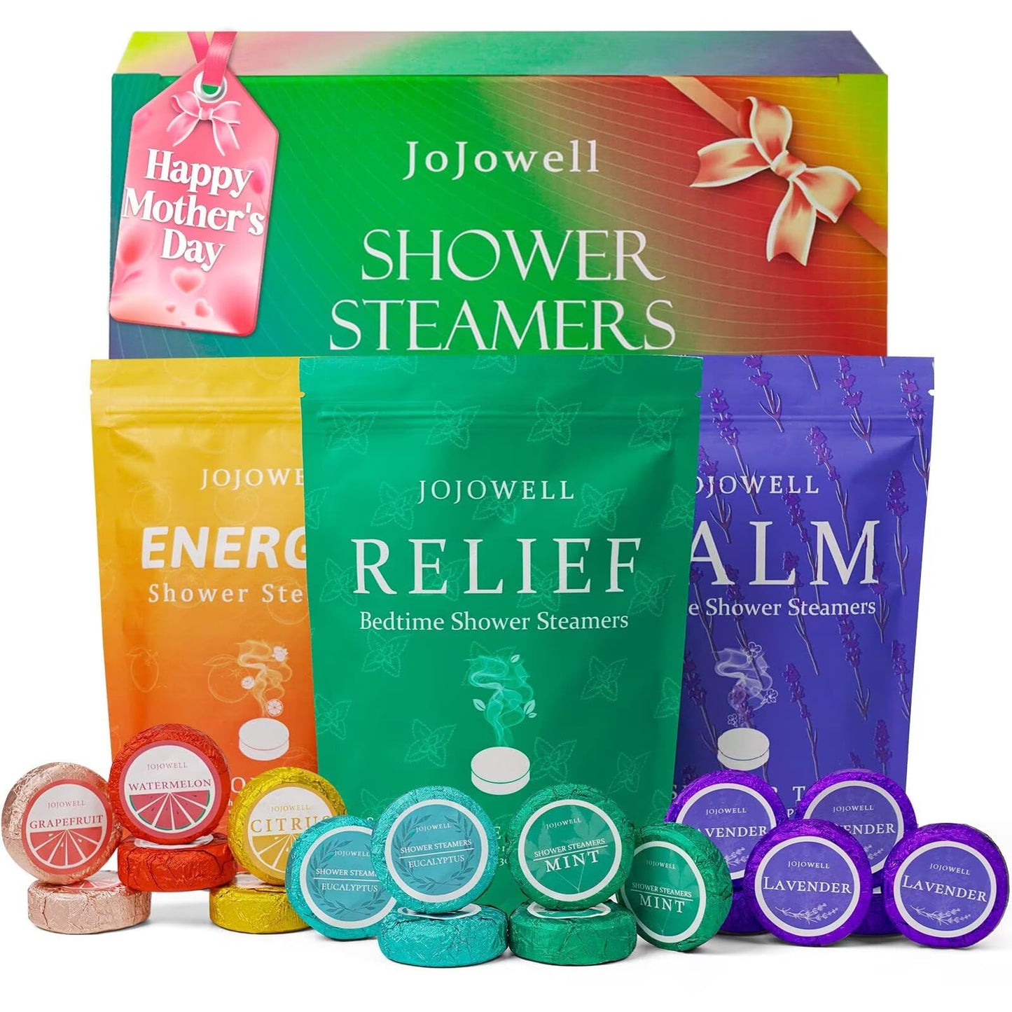 Shower Steamers Aromatherapy - 18 Pack Gifts for Women, Organic Essential Oils, Self Care, Birthday, Mothers Day Gifts for Women, Men, Mom, Dad