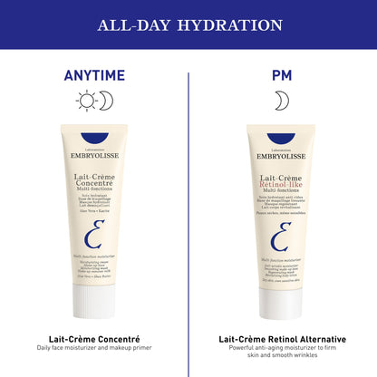 Embryolisse Lait-Crème Concentré Multifunction Daily Moisturizer, Makeup Primer, and Makeup Remover. French Face Cream With Shea Butter & Aloe Vera, Suitable for All Skin Types, 2.54 Fl Oz