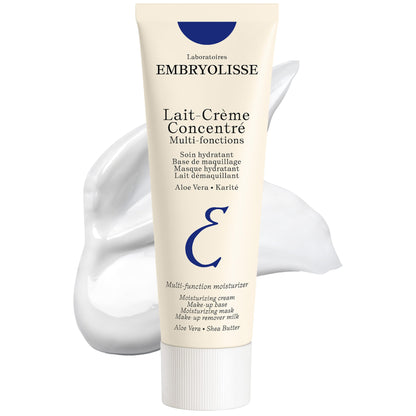 Embryolisse Lait-Crème Concentré Multifunction Daily Moisturizer, Makeup Primer, and Makeup Remover. French Face Cream With Shea Butter & Aloe Vera, Suitable for All Skin Types, 2.54 Fl Oz