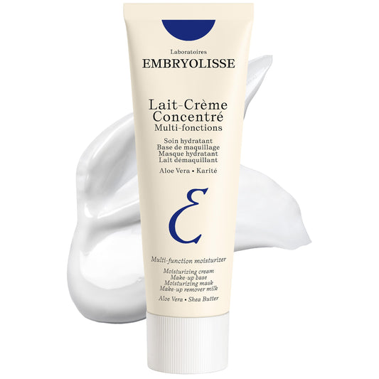 Embryolisse Lait-Crème Concentré Multifunction Daily Moisturizer, Makeup Primer, and Makeup Remover. French Face Cream With Shea Butter & Aloe Vera, Suitable for All Skin Types, 2.54 Fl Oz